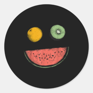 Cool Watermelon Lemon Kiwi Veggie Plant Diet World Classic Round Sticker