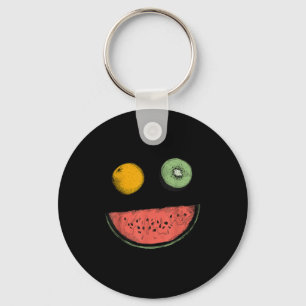Cool Watermelon Lemon Kiwi Veggie Plant Diet World Keychain