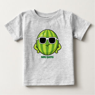 Cool Watermelon Sunglasses Cartoon Graphic Baby T-Shirt