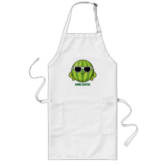 Cool Watermelon Sunglasses Cartoon Graphic Long Apron