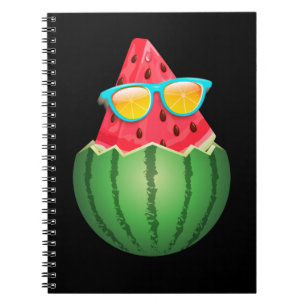 Cool Watermelon with Sunglasses Summer Notebook