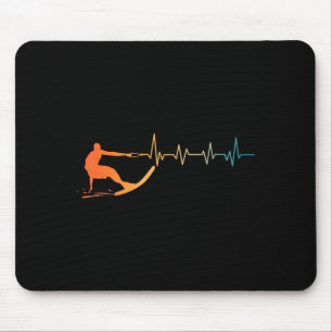 Cool waterski art for men women water ski coach mouse pad
