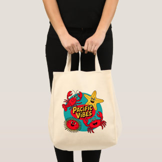 Cool Wave Pacific Grocery Tote Bag