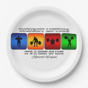 Cool Weight Lifting It Is A Way Of Life Paper Plate