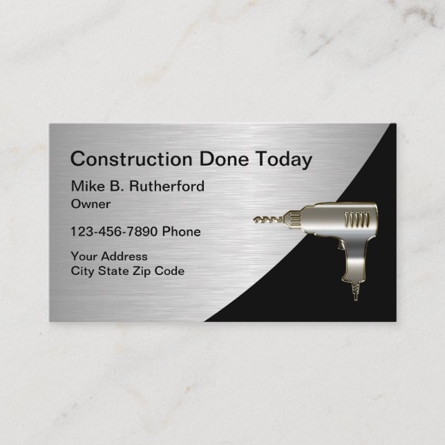Cool Welding Construction Business Card (Front)
