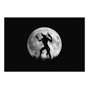 Cool Werewolf Full Moon Transformation Photo Print