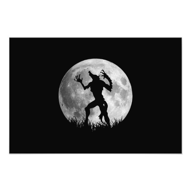 Cool Werewolf Full Moon Transformation Photo Print (Front)