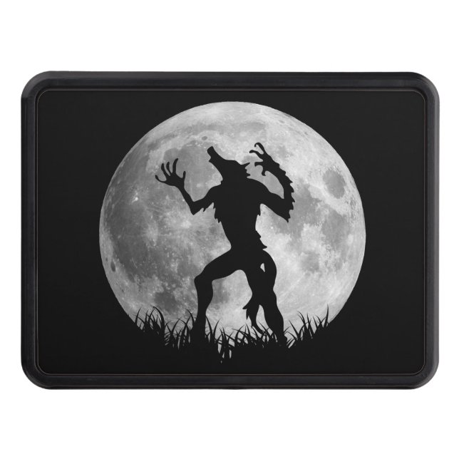Cool Werewolf Full Moon Transformation Trailer Hitch Cover (Front)