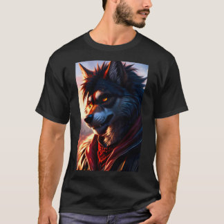 Cool Werewolf Furry Therian Art T-Shirt