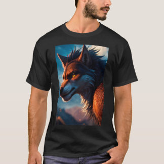Cool Werewolf Furry Therian Art T-Shirt