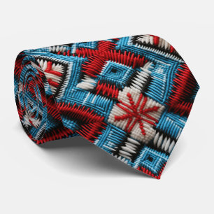Cool Western embroidery tiled pattern  Tie
