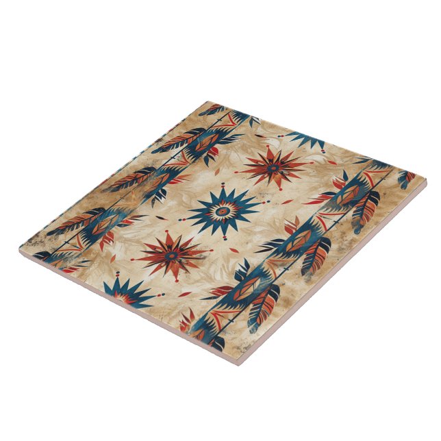 Cool Western Indian pattern  Tile (Side)