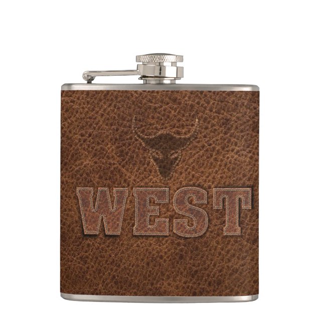 Cool Western Text - Customize It Hip Flask (Front)
