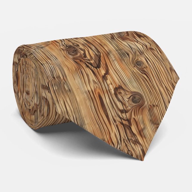 Cool Western wood tiled pattern  Tie (Rolled)