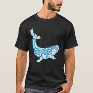 Cool Whale Made Of Nature Elements Ocean T-Shirt
