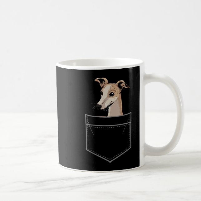 Cool Whippet Design For Men Women Pet Dog Whippet  Coffee Mug (Right)