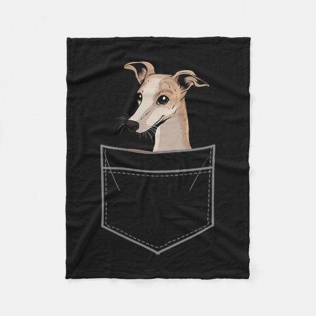Cool Whippet Design For Men Women Pet Dog Whippet  Fleece Blanket (Front)