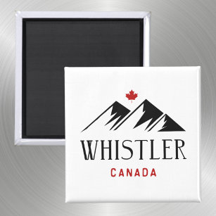 Cool Whistler Canada Mountains Maple Leaf  Magnet