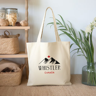 Cool Whistler Canada Mountains Maple Leaf Tote Bag