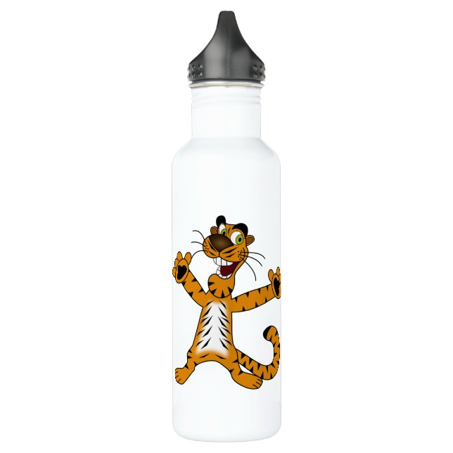 Cool White Orange Tigrotto Birthday Boy 710 Ml Water Bottle (Left)