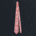Cool White Tennis Racquets Pattern Stripes Pink Tie<br><div class="desc">White and pink and green stripes Tennis Rackets Pattern For Him | Summer Tennis Court. Gift for tennis player, white racquet tennis match on a green background. Personalized Gift for a tennis player. Trendy tennis players home decor. Trendy modern tennis player gifts. Cool retro modern gift for your school tennis...</div>