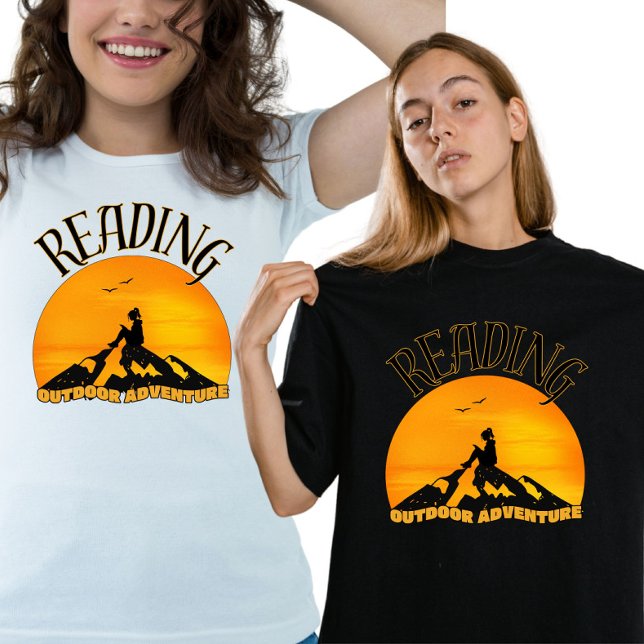Cool Wild Reader Sunset Mountain T-Shirt (Creator Uploaded)