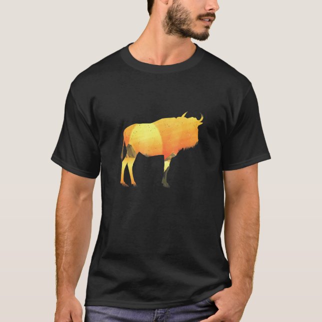 Cool Wildebeest Saying Buffalo T-Shirt (Front)