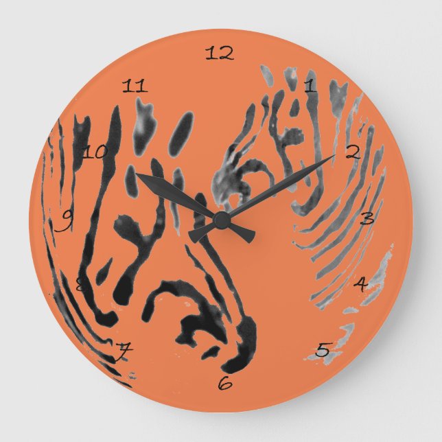 Cool Wildlife Art Zebra Large Clock (Front)