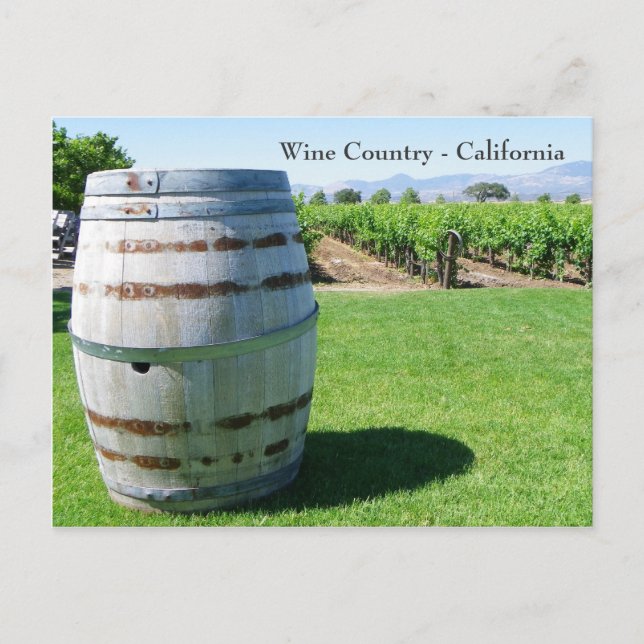 Cool Wine Barrel Postcard! Postcard (Front)