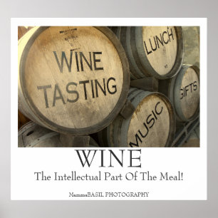 Cool Wine Tasting Barrel Poster! Poster