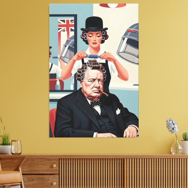 Cool Winston Churchill Canvas Print (Insitu(LivingRoom))