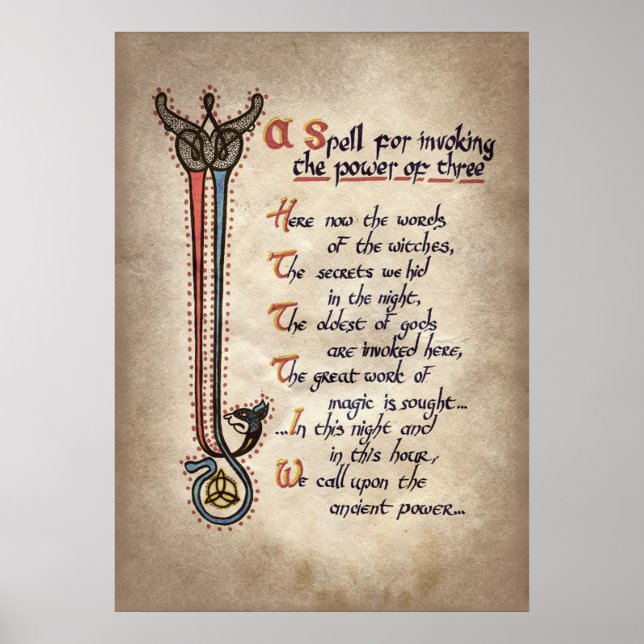 cool witch spell party Poster  (Front)