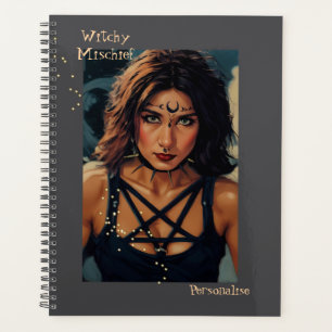 Cool Witchen Mischief Citation Girly Grey Journal