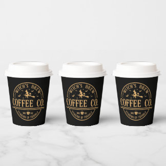 cool witches brew coffee Halloween party Paper Cups