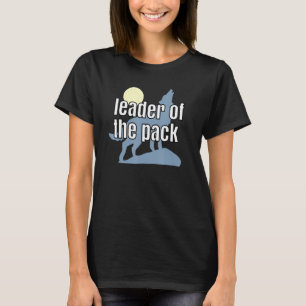Cool Wolf Leader Of The Pack Full Moon Wild Retro  T-Shirt