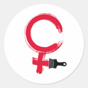 Cool Women's Symbol  Classic Round Sticker