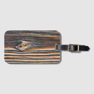 Cool Wood Grain Knot Texture Luggage Tag