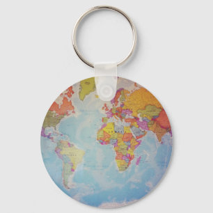 Cool World Map Keychain