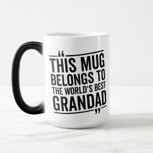 Cool World's Best Grandad, Grandad birthday Gift Magic Mug