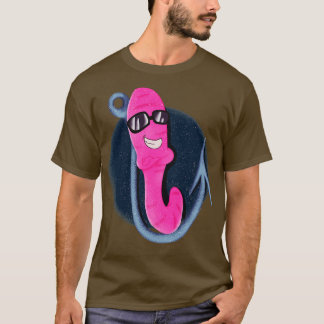 Cool Worm Fishing Hook Bait Angler T-Shirt