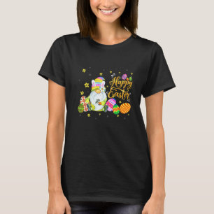 Cool X001d Bunny Gnome Rabbit Eggs Hunting Happy E T-Shirt