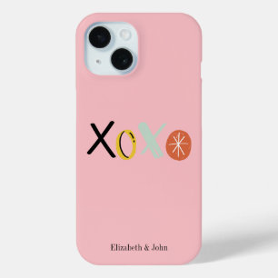 Cool "XOXO" Hearts Valentine's Day   iPhone 15 Case