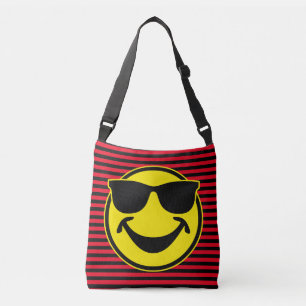 Cool yellow & black narrow stripes crossbody bag
