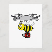 Cool Yellow Jacket Bee Drone Cartoon