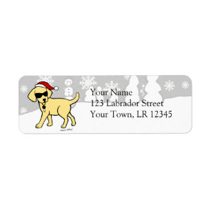 Cool Yellow Lab Cartoon Christmas