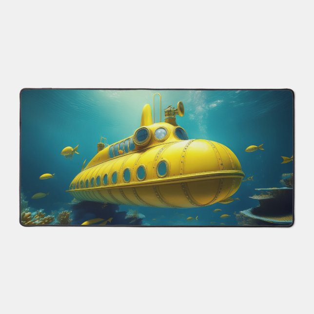 Cool Yellow Submarine Desk Mat! Mat (Front)