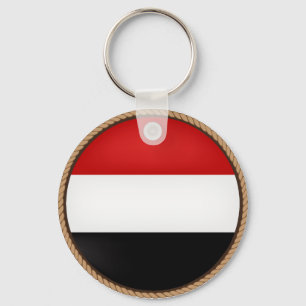 Cool Yemen Flag Seal Keychain