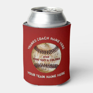 Cool yet Cheap Baseball Coach Gifts, Personalized Can Cooler