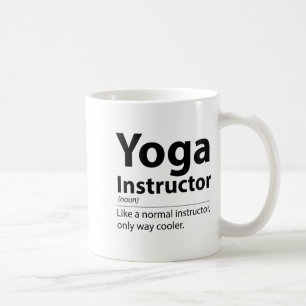 Cool Yoga Instructor Definition Funny Yoga Lover Coffee Mug