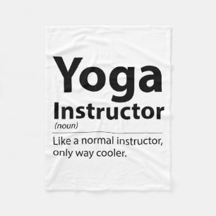 Cool Yoga Instructor Definition Funny Yoga Lover  Fleece Blanket